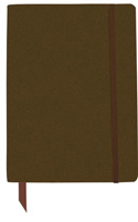 brown elastic band closure notebook