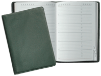 Green Leather Classic Journal with Address Book
