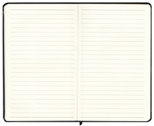 Center sewn ruled natural pages